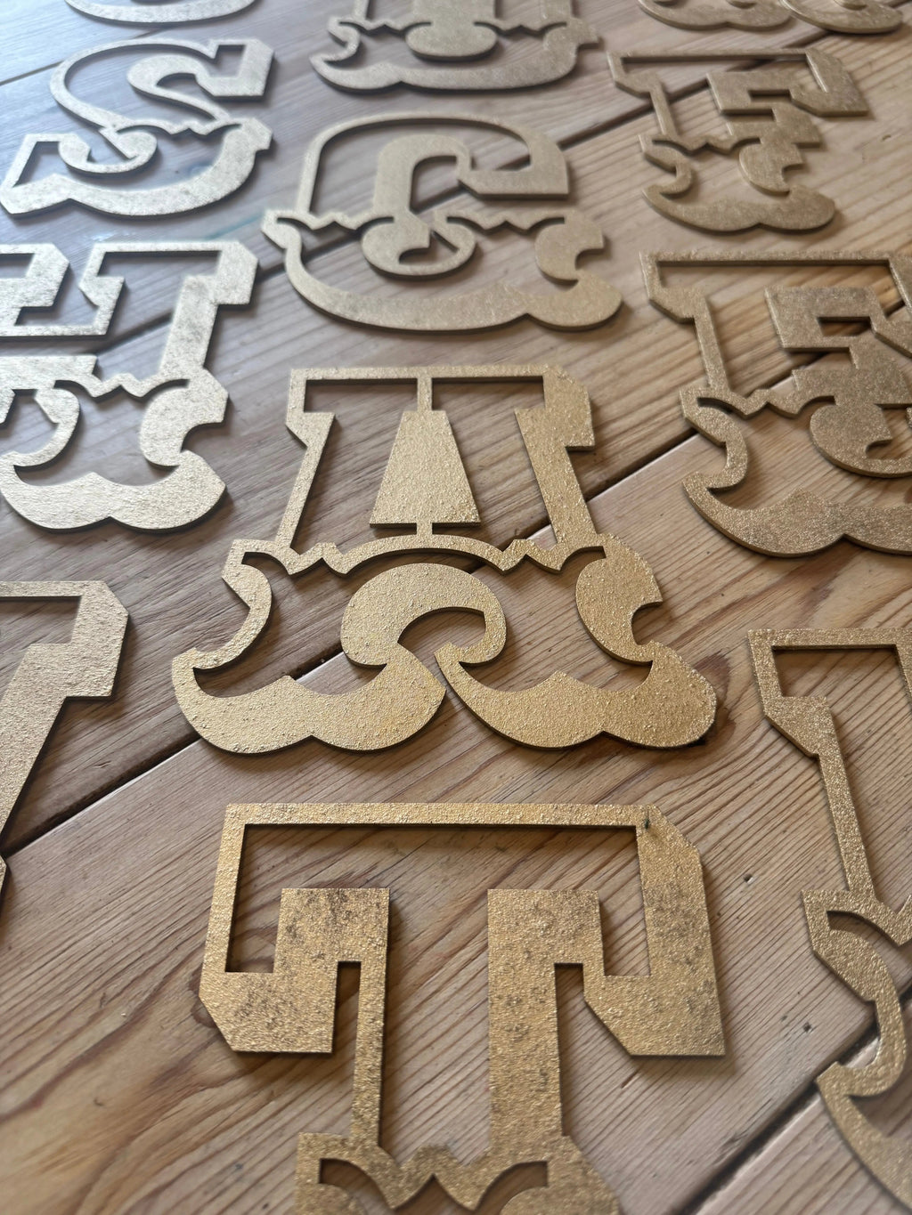 Rustic Gold Metal Carnival Letters | Distressed Steel Signage by Norfolk