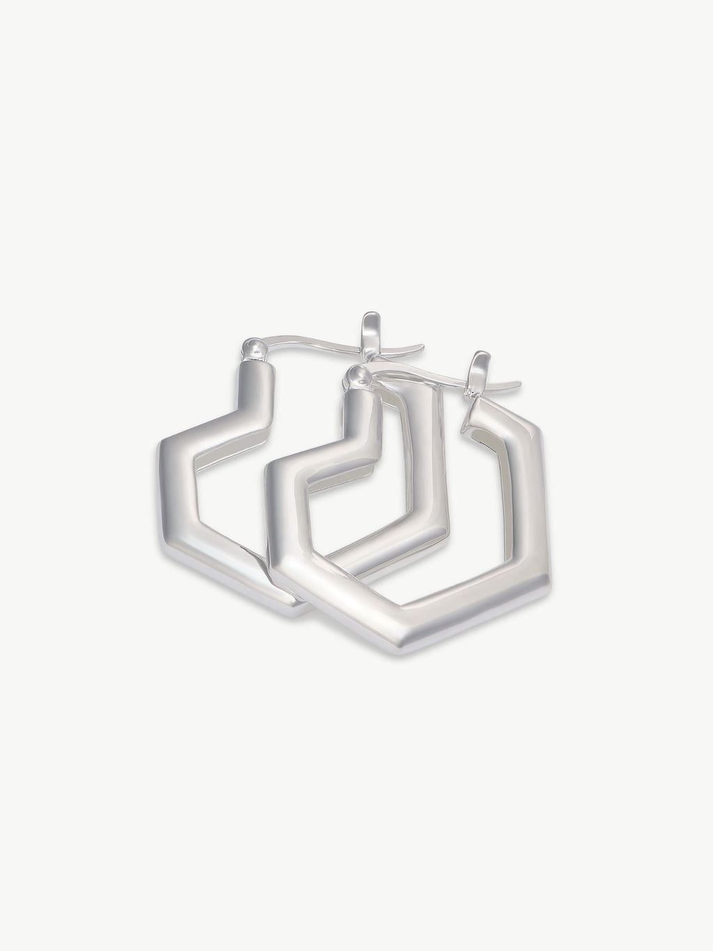 No More Nobody Daryl Small Heart Hoop Earrings – Recycled Sterling Silver
