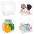 BENECREAT 50PCS Clear PVC Cube Gift Boxes | 7x7x7cm Wedding Favor Boxes