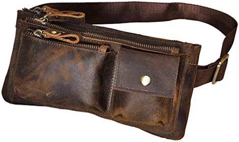 Jolof Store Leather Fanny Pack – Slim Unisex Waist Bag for Travel & Sports