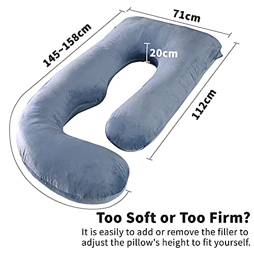 Wndy's Dream 60 Inch J-Shaped Pregnancy Pillow | Full Body Support
