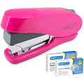 Rapesco Luna Less Effort Desktop Stapler | 50 Sheet Capacity | Hot Pink