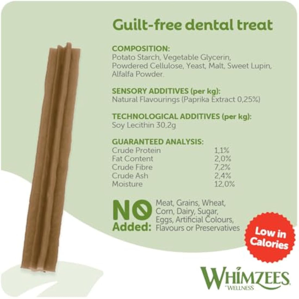 WHIMZEES Dog Dental Sticks - Large Breed Grain-Free Chews (30 Count)