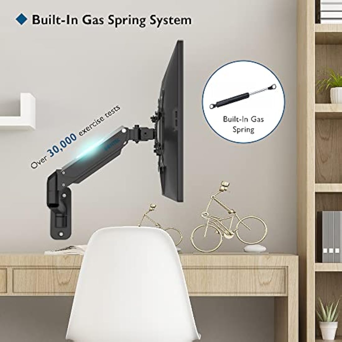 BONTEC Gas Spring Wall Mount for 13-42 Inch Screens | VESA 75-200mm
