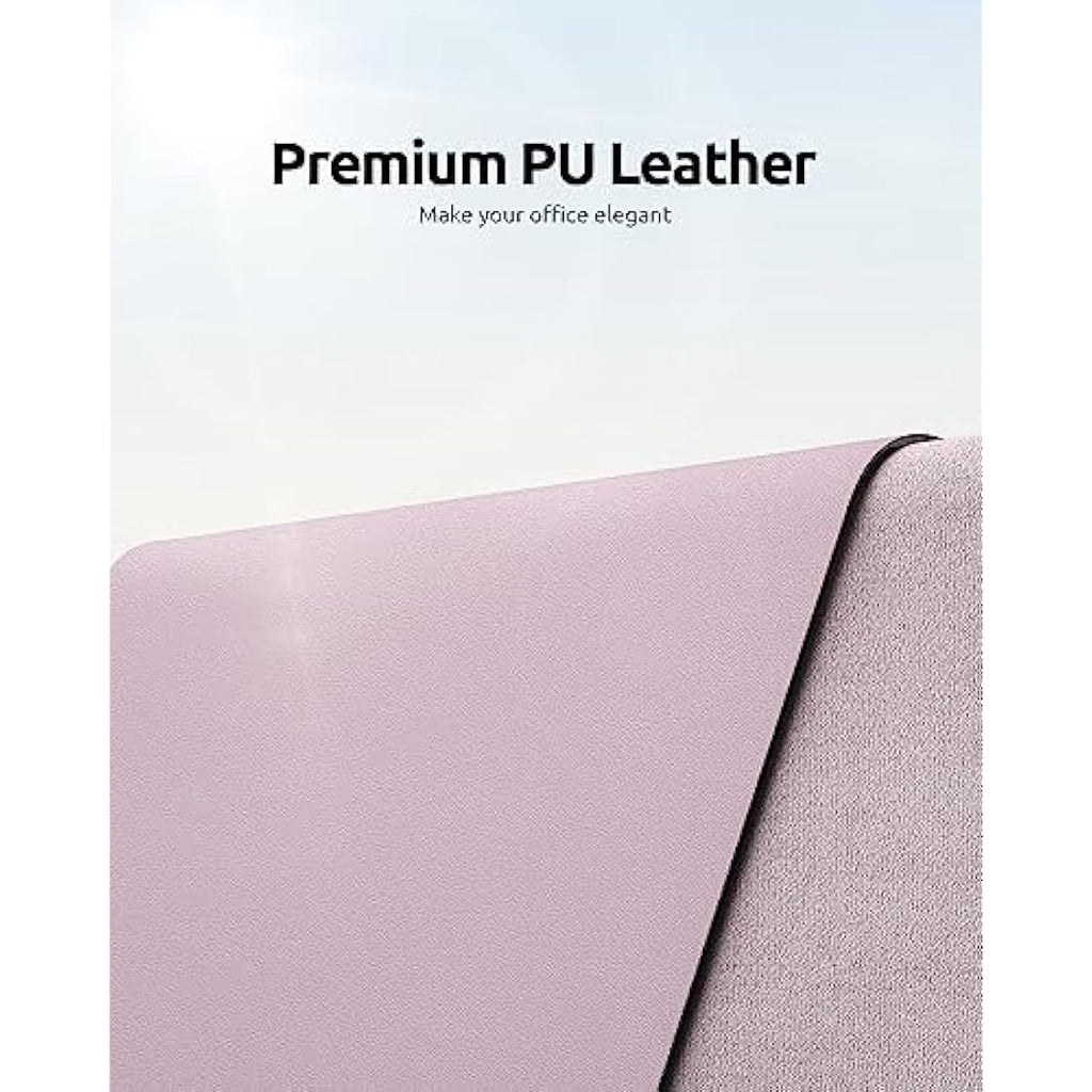 YSAGi Leather Desk Mat | Large Non-Slip PU Mouse Pad - Grayish Lavender