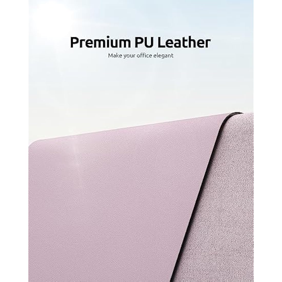 YSAGi Leather Desk Mat | Large Non-Slip PU Mouse Pad - Grayish Lavender