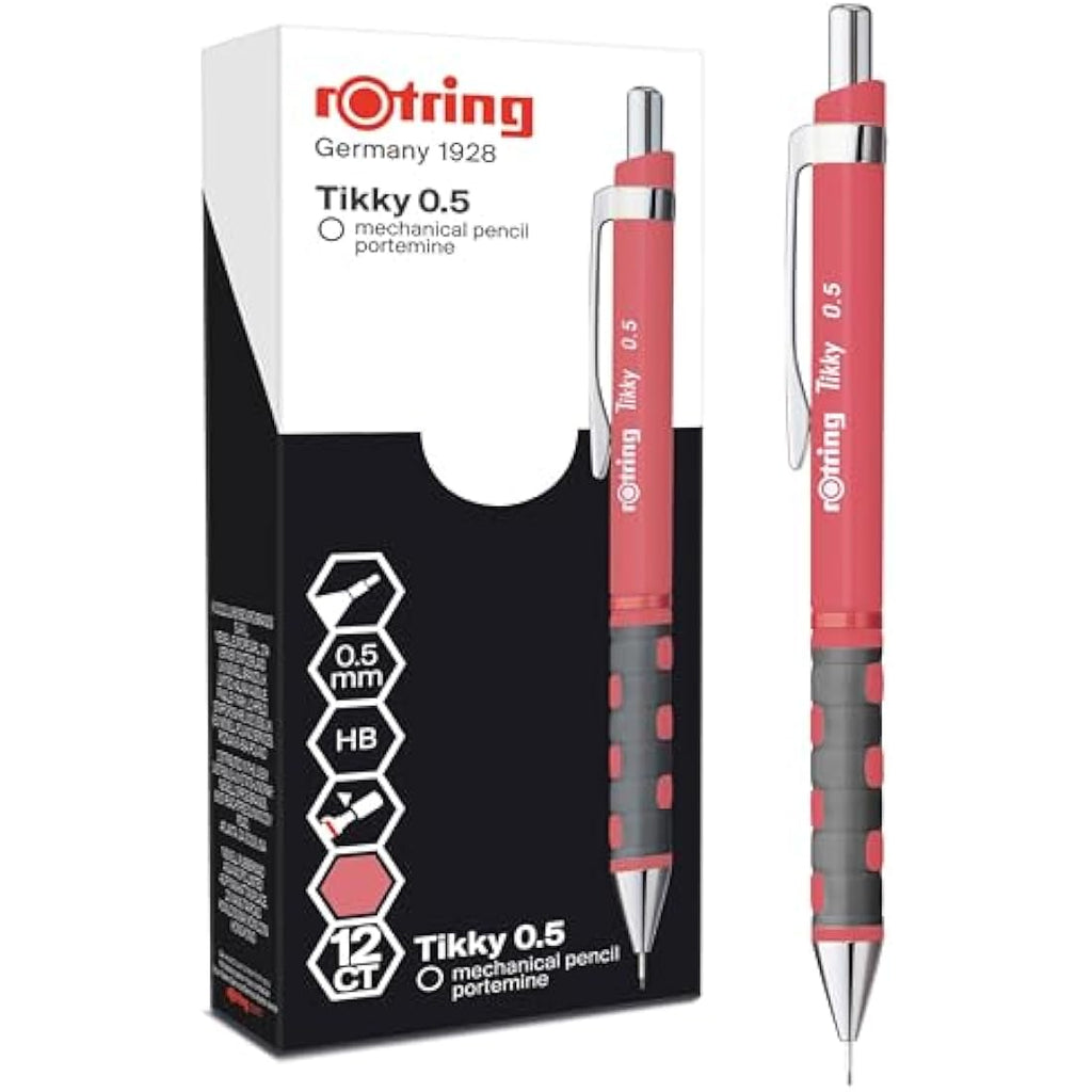 rOtring Tikky Mechanical Pencil | 0.5mm HB | Tea Rose Pastel | 12 Count