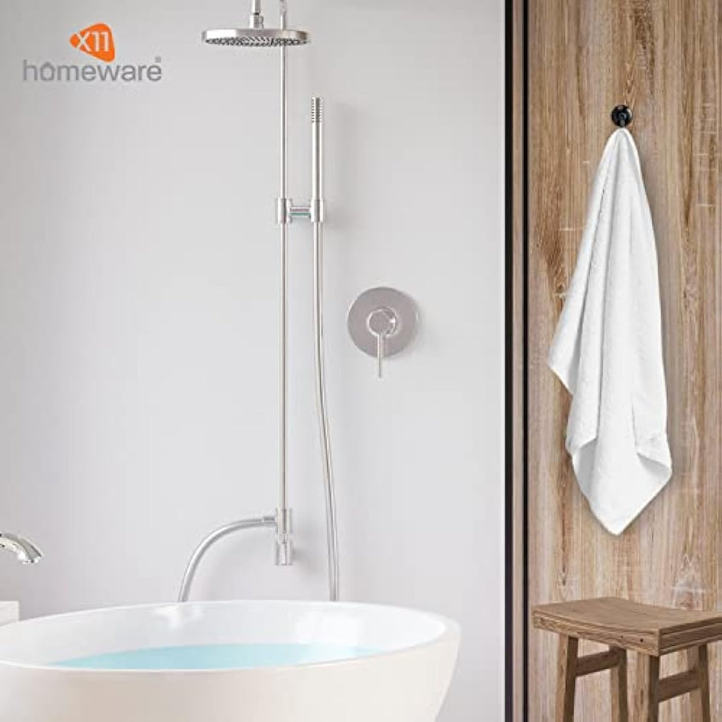 Egyptian Cotton Bath Towels | 4-Pack Soft Absorbent White