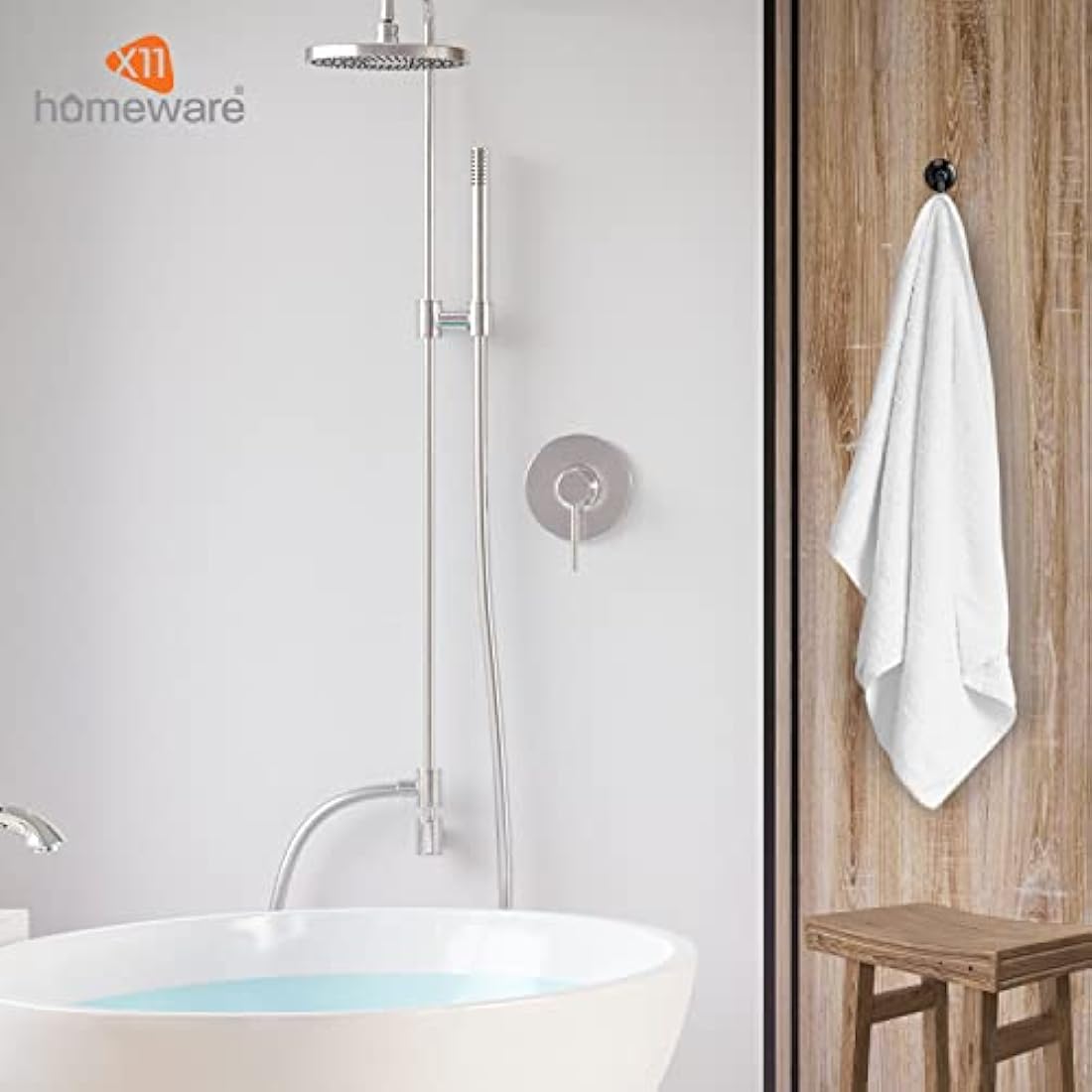 Egyptian Cotton Bath Towels | 4-Pack Soft Absorbent White