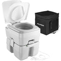 Alpcour Portable Toilet – 5.3 Gallon Camping Commode with Piston Pump Flush
