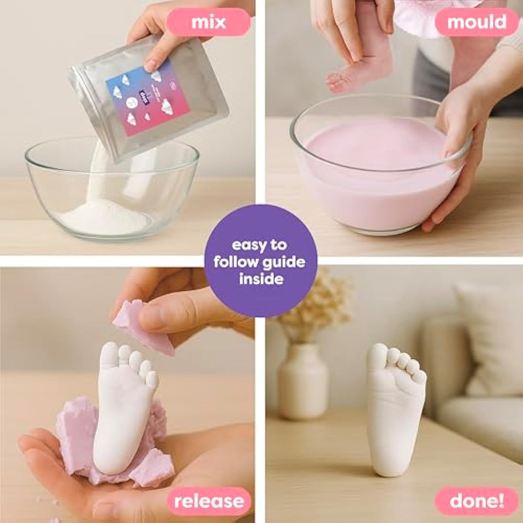 Jolof Store Baby Handprint and Footprint 3D Casting Kit Keepsake Gift