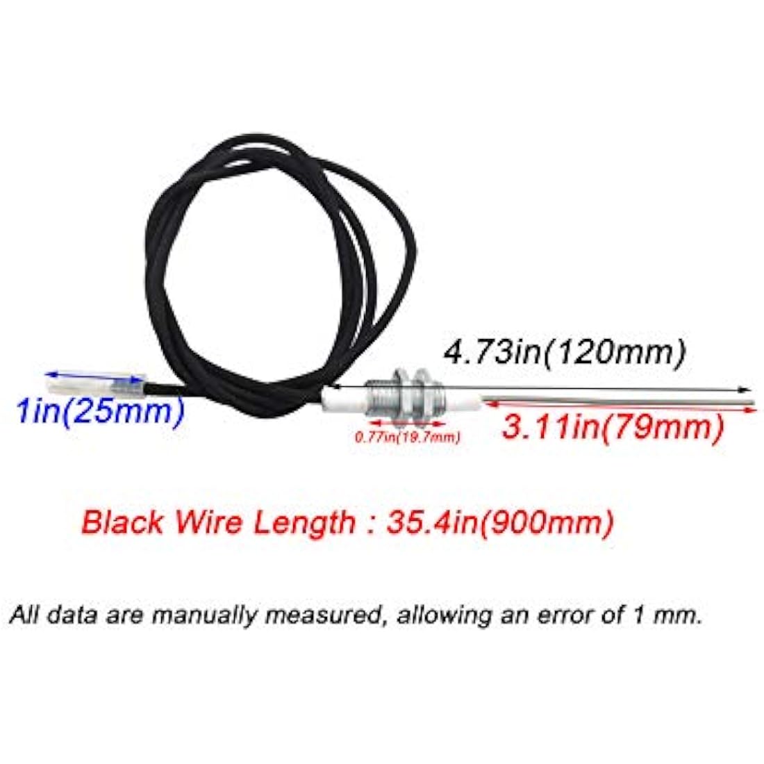 AA Battery Grill Igniter Kit with 1M Spark Plug Wires