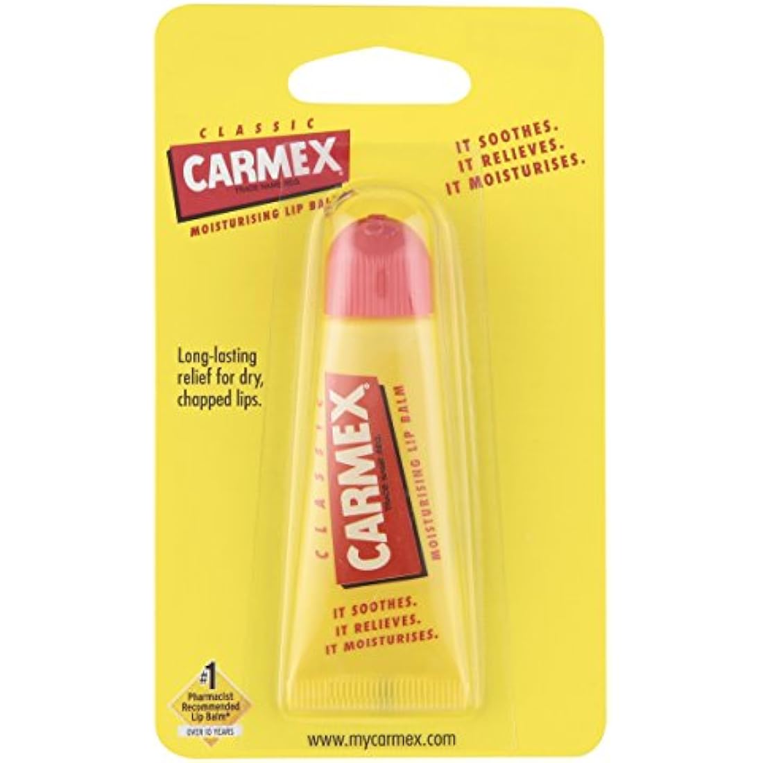Carmex Original Lip Balm Tube for Chapped Lips - 10g (Pack of 12)