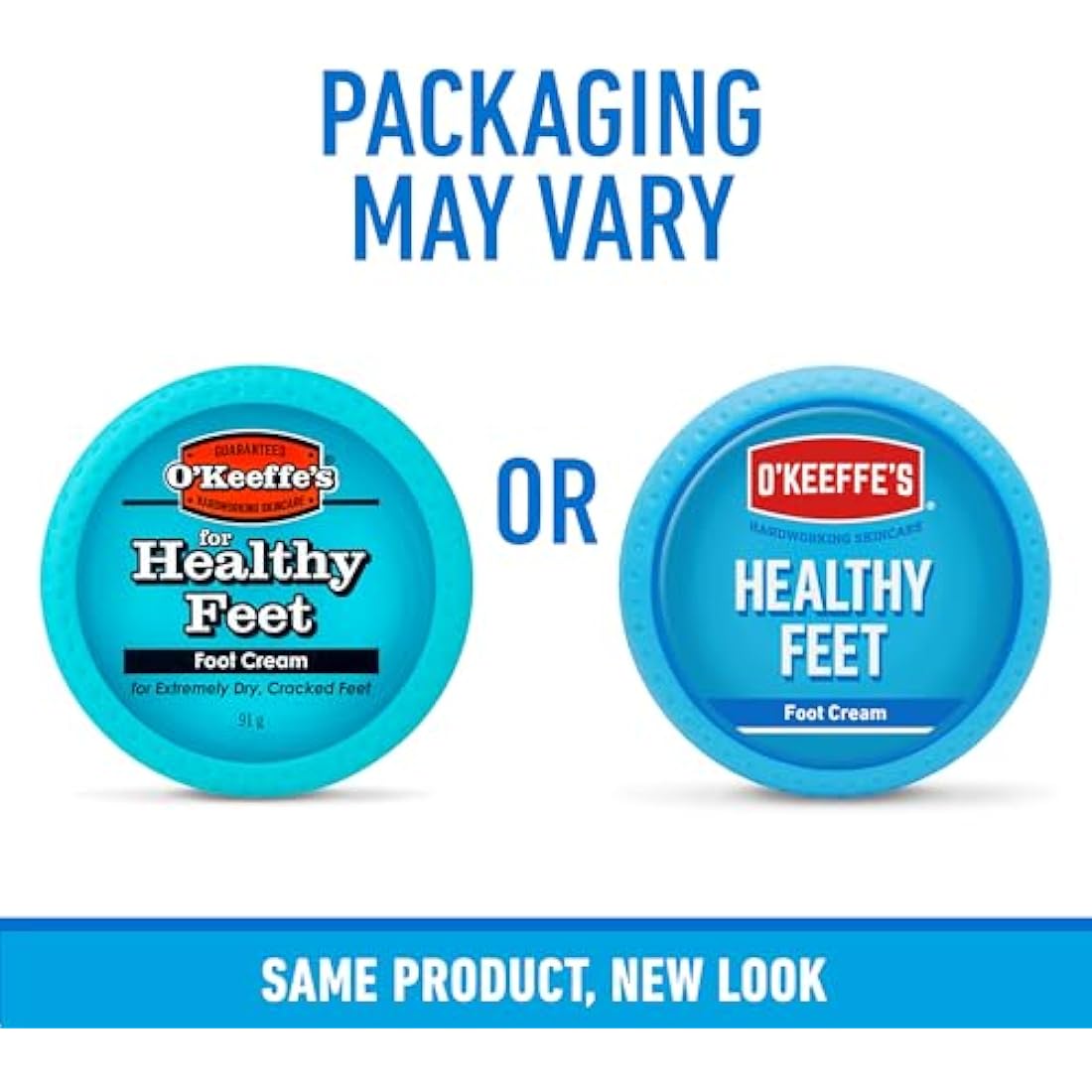 O’Keeffe’s Healthy Feet Foot Cream for Cracked Heels, 91g Jar - 6 Pack