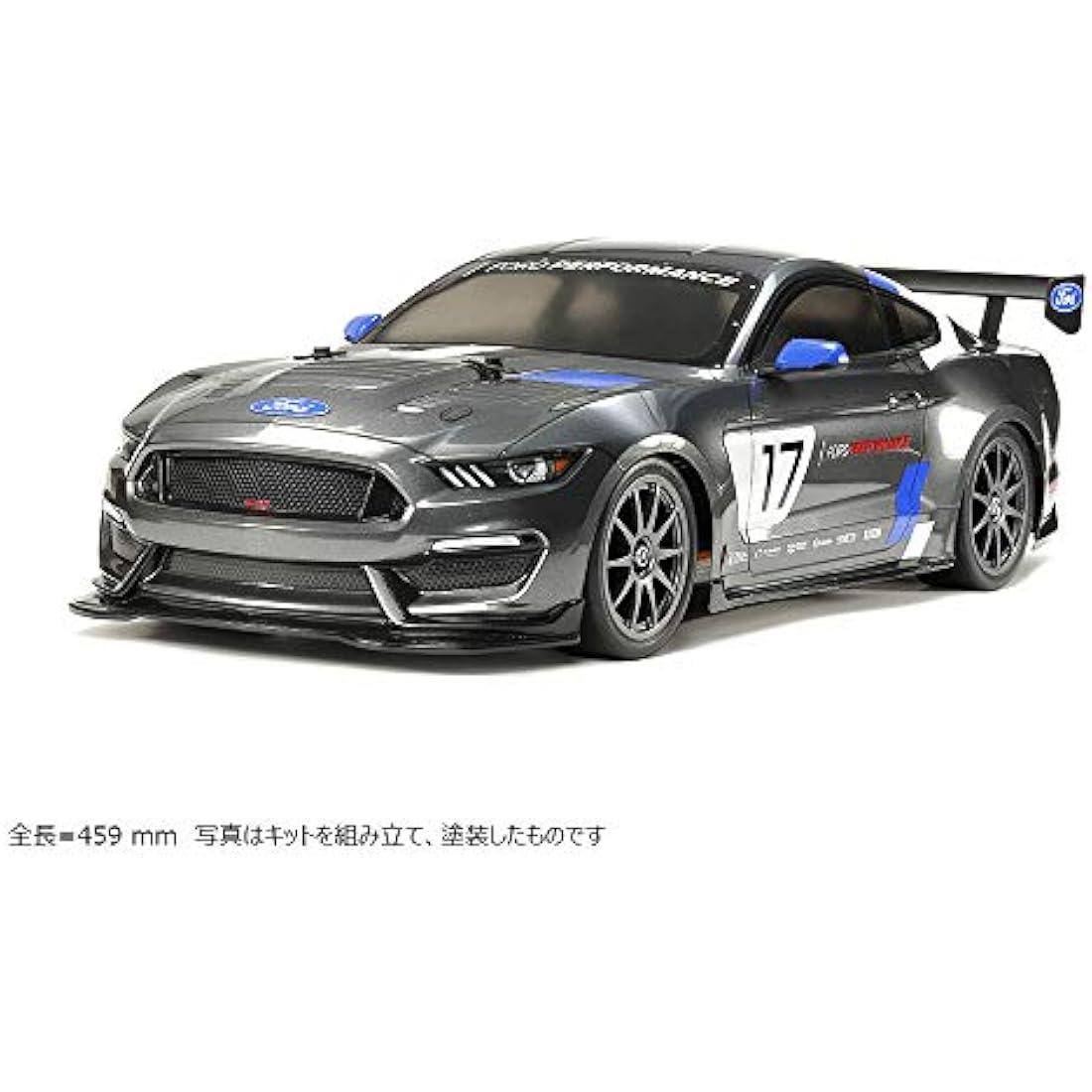 Tamiya Ford Mustang GT4 1:10 RC Car Kit – TT-02 Chassis Model, Grey