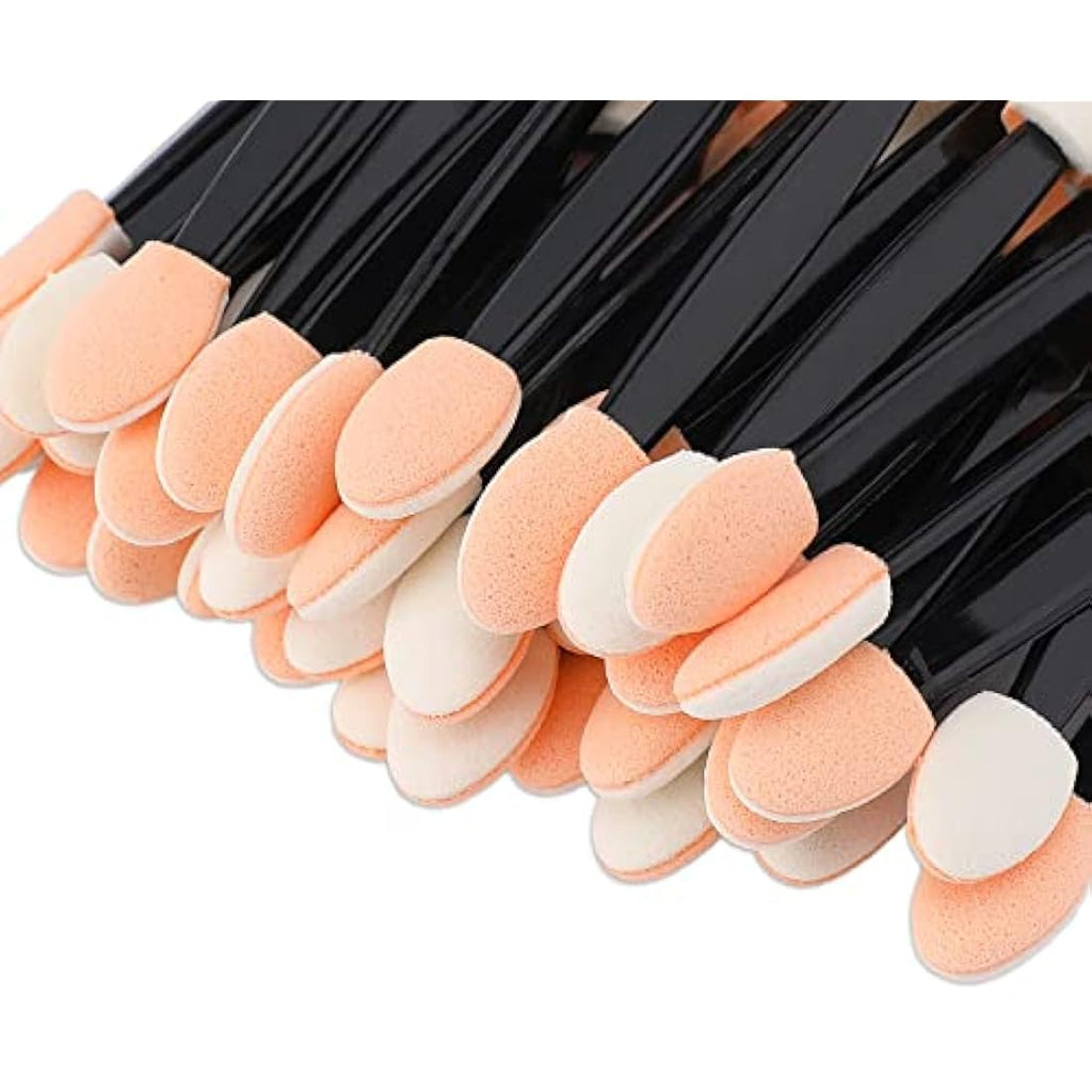 G2PLUS 100PCS Disposable Eyeshadow Applicators – Beige Sponge Brushes