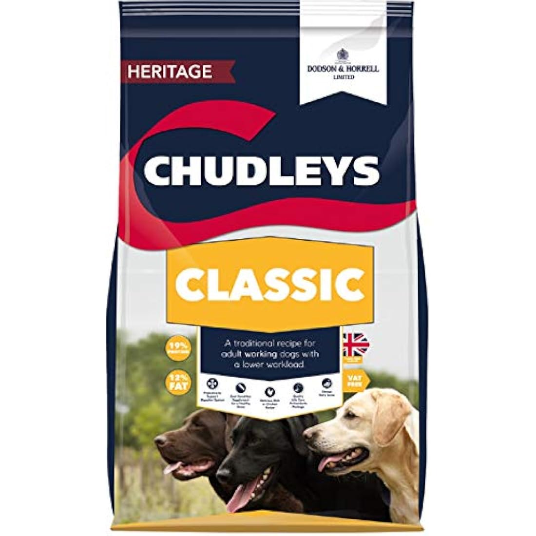 Chudleys Classic Chicken Dry Dog Food for Working Dogs - 15kg Bag