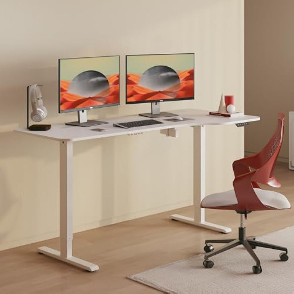 SANODESK Electric Standing Desk – 160x75cm Height Adjustable Table