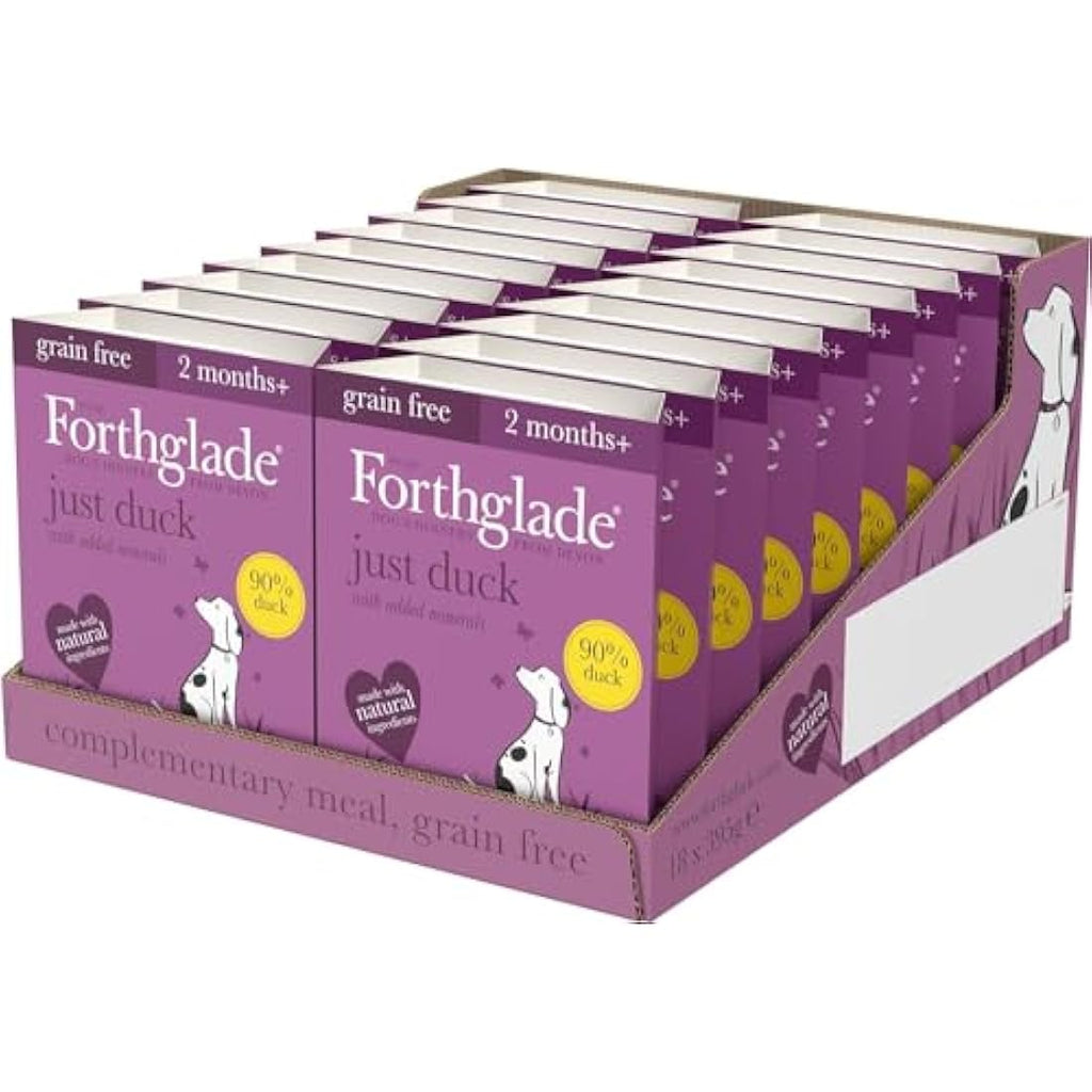 Forthglade Grain Free Wet Dog Food – 90% Duck & Vegetables (18 x 395g)