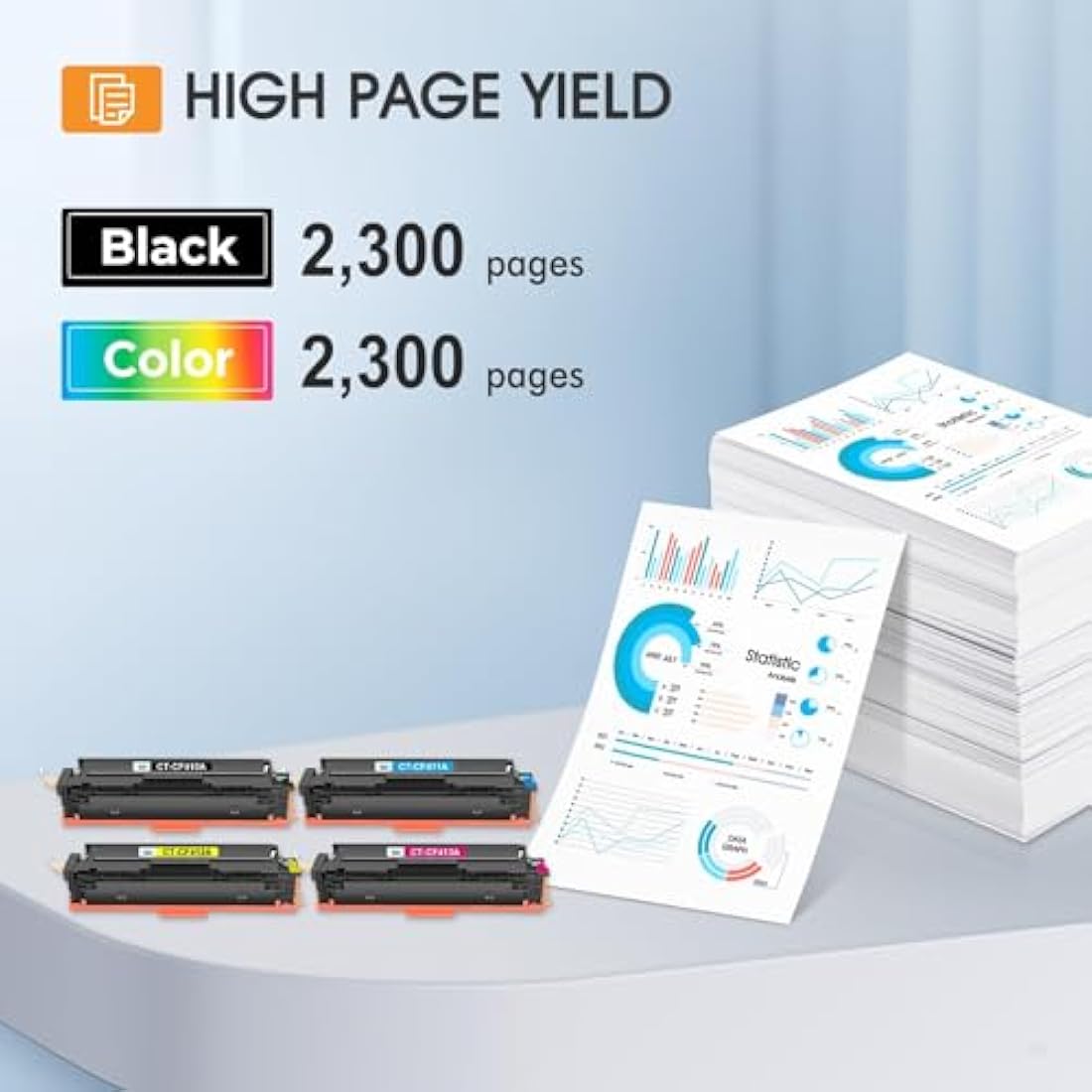 Cool Toner 410A Replacement Cartridges for HP Color LaserJet Pro - 4-Pack