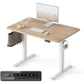 FEZIBO Electric Standing Desk – 100x60cm Height Adjustable Maple Top