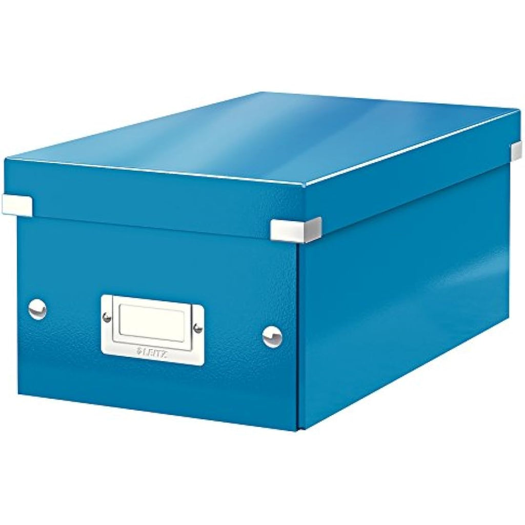 Leitz Click and Store Storage Box – Blue Collapsible Office Organizer