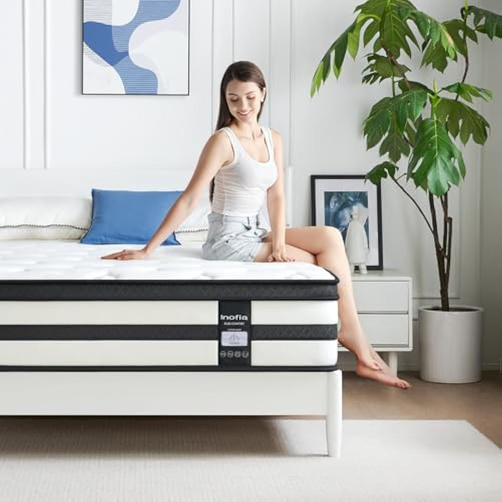Inofia Luxe Single Hybrid Mattress | 11 Inch Memory Foam & Pocket Sprung