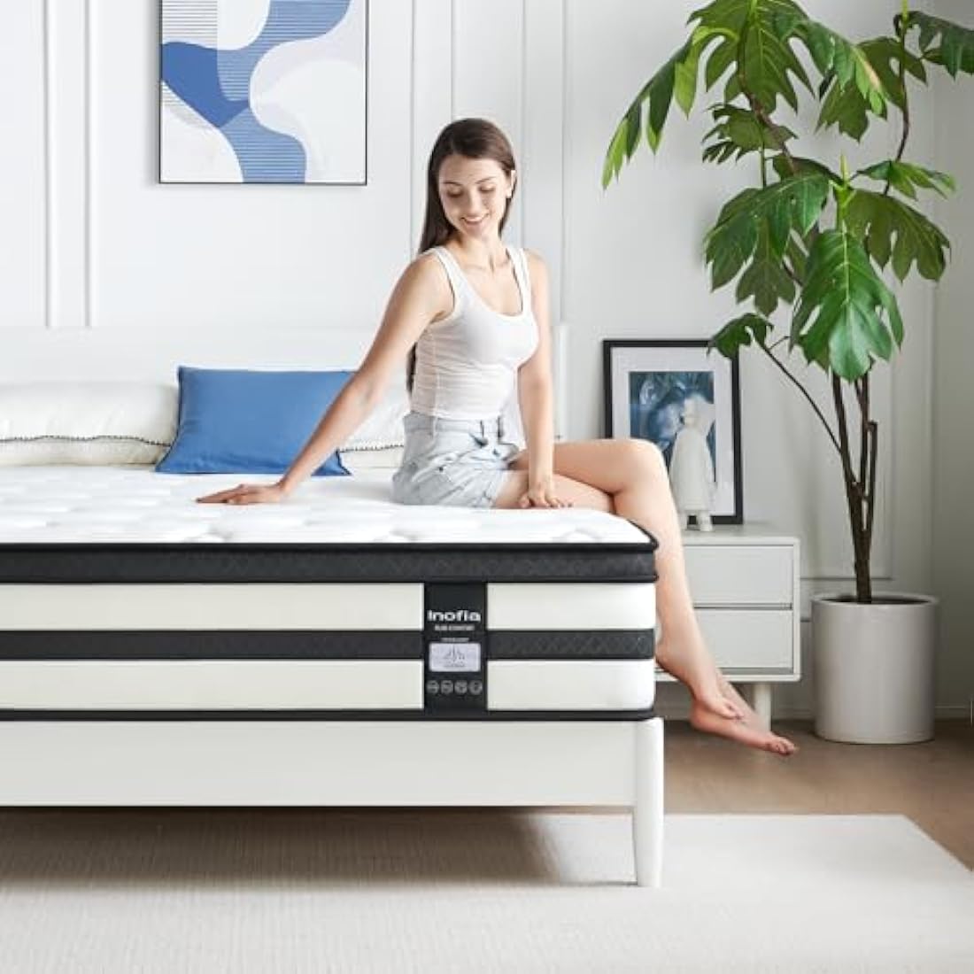 Inofia Luxe Single Hybrid Mattress | 11 Inch Memory Foam & Pocket Sprung