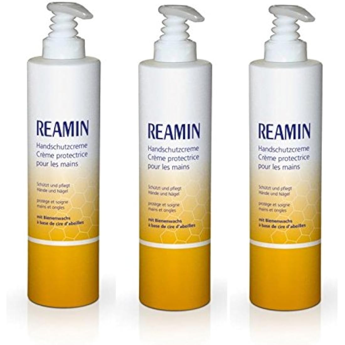 Reamin Hand Cream Dispenser Set of 3 | 300ml Refillable Lotion Bottles