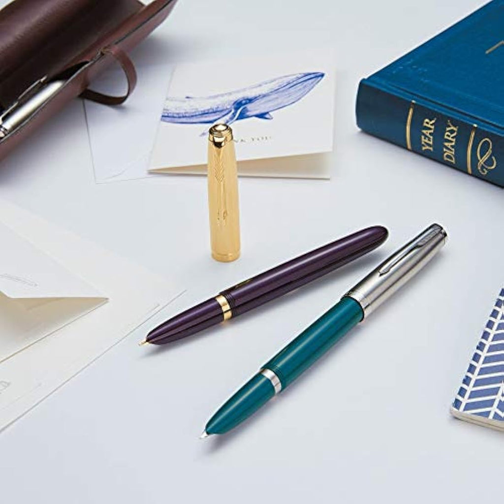 Parker 51 Ballpoint Pen – Deluxe Black with 18k Gold Trim & Gift Box
