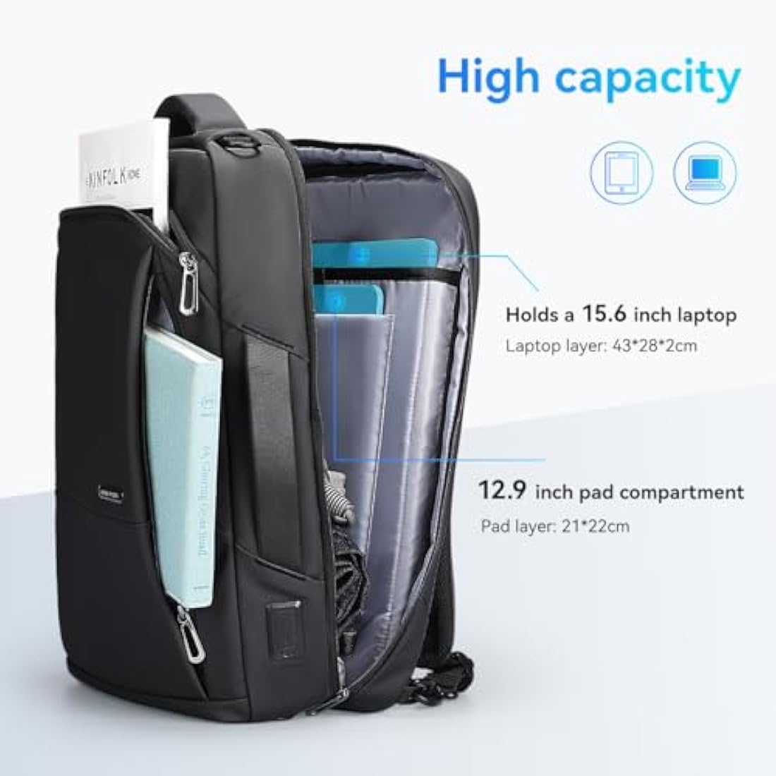 Mark Ryden 3-in-1 Laptop Backpack | 15.6 Inch Waterproof Business Bag