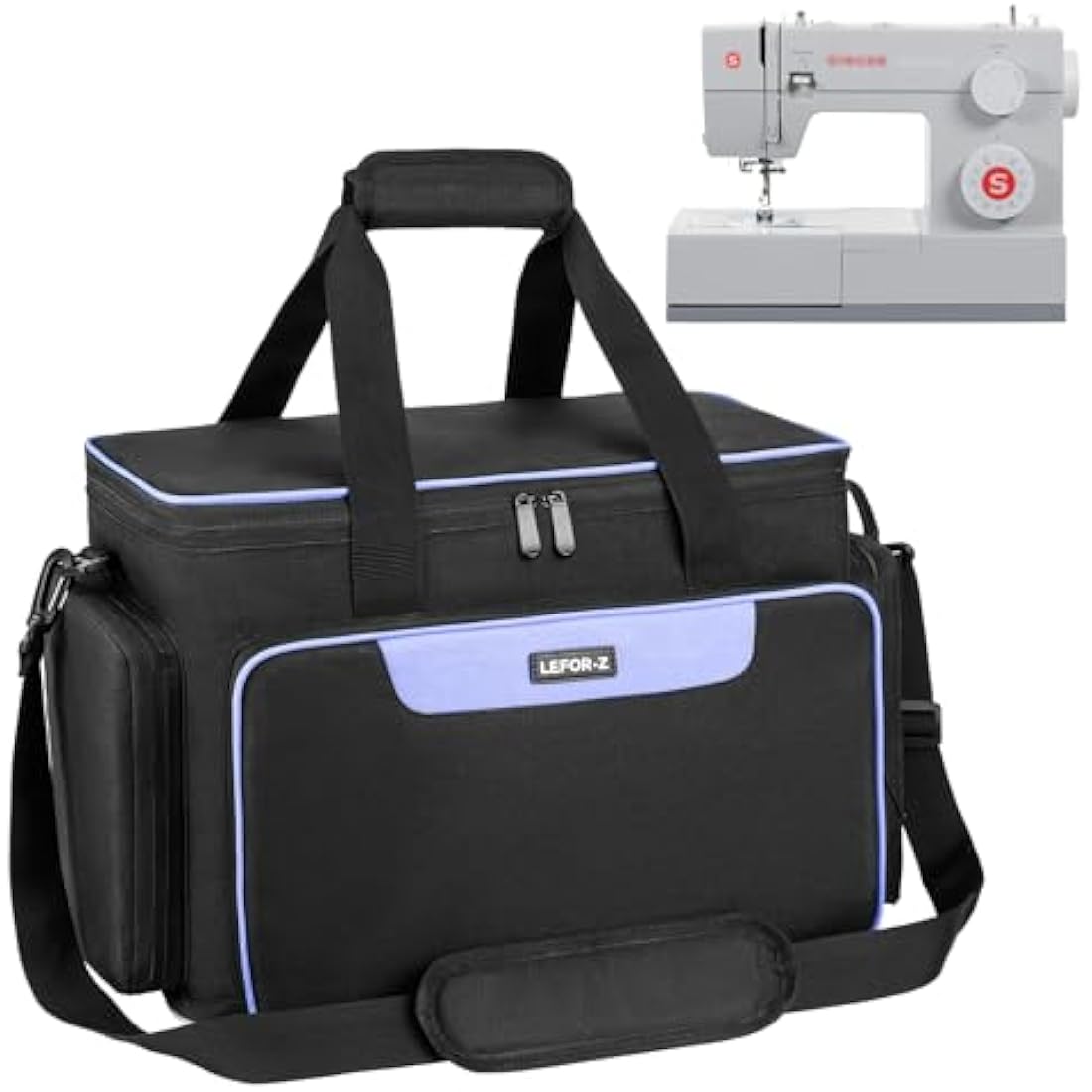LEFOR·Z Sewing Machine Carrying Case – Large Universal Storage Bag, Black