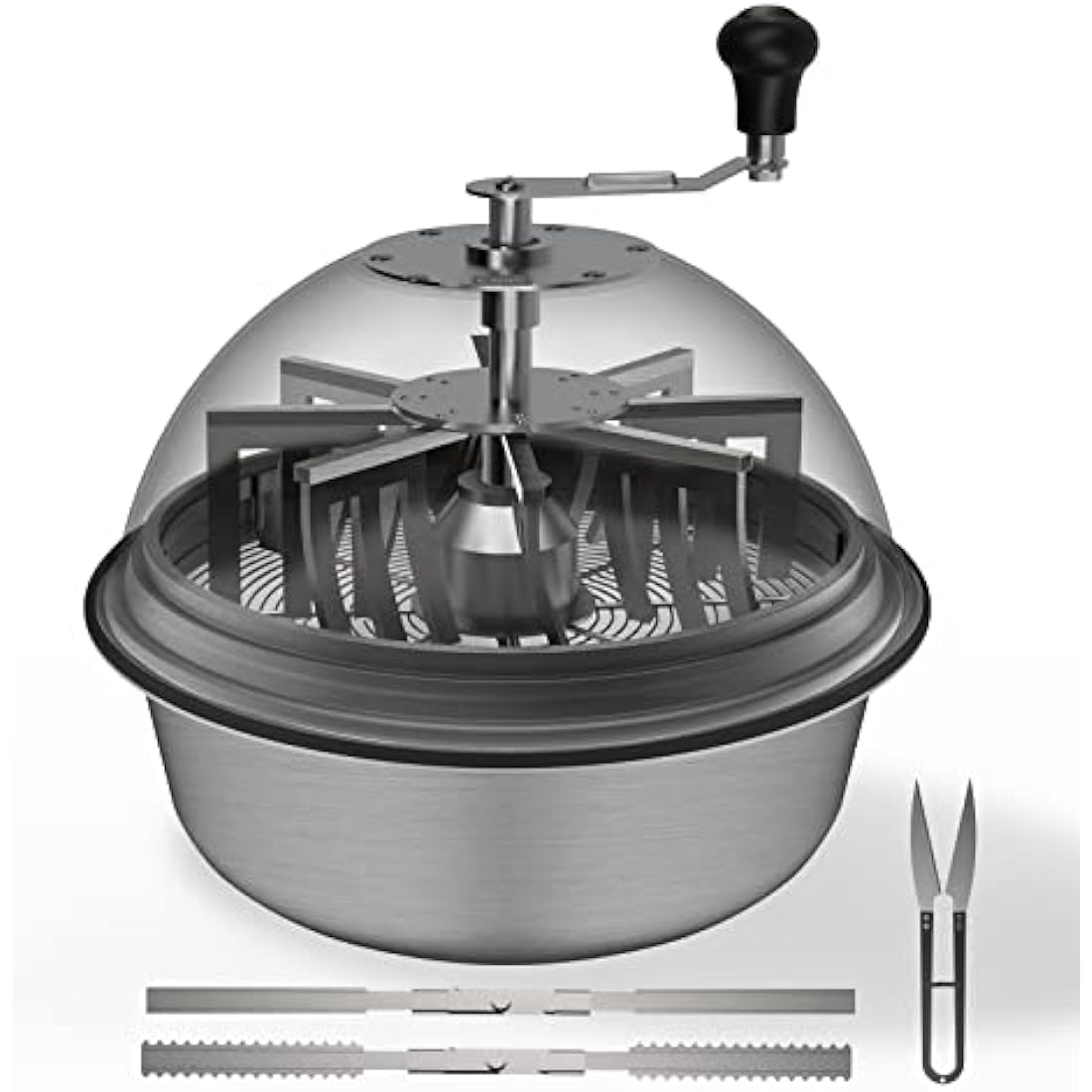 AC Infinity 19-Inch Bowl Trimmer – Manual Leaf Cutter with Steel Blades