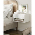 HEYZOEY Floating Nightstand - Modern Wall Mounted Bedside Table, White