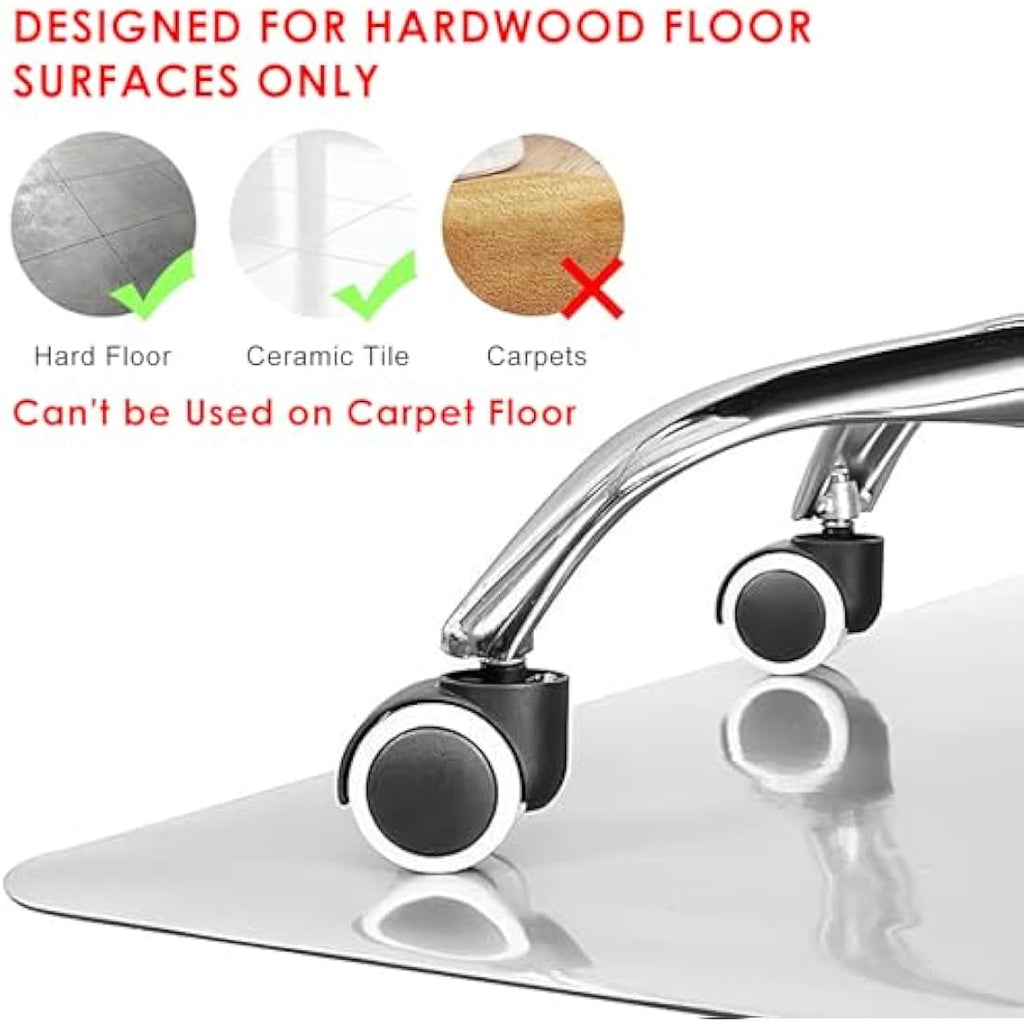 Kuyal Clear PVC Chair Mat for Hard Floors | 75 x 120 cm Floor Protector