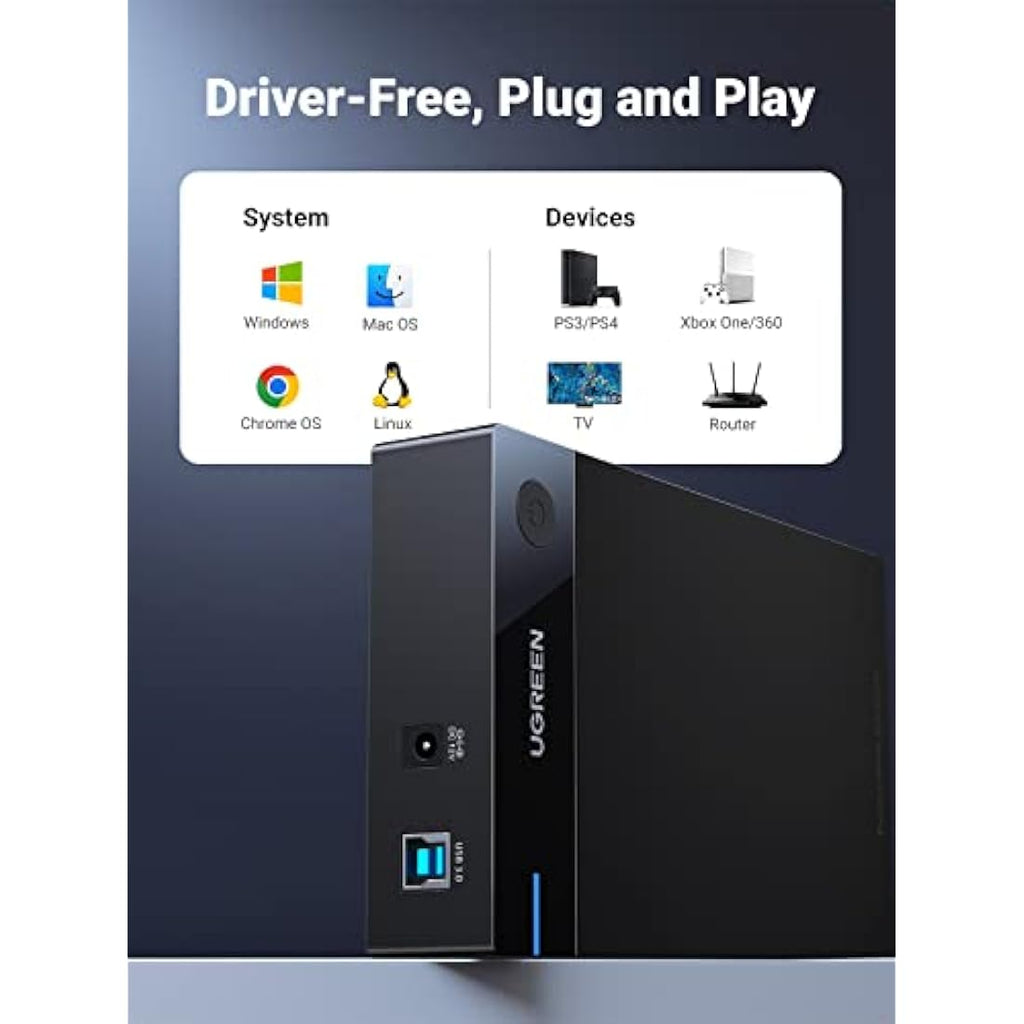 UGREEN USB 3.0 to SATA Hard Drive Enclosure for 2.5/3.5 Inch HDD SSD
