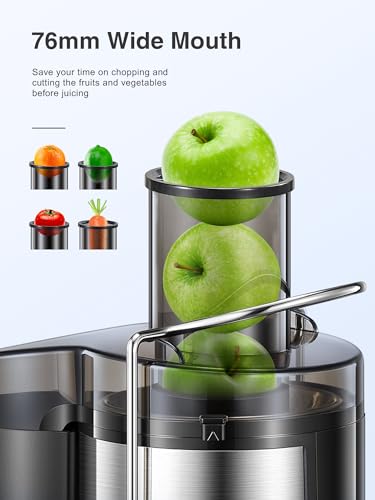 Reemix Centrifugal Juicer – 800W Wide Mouth Extractor for Fruit & Veg