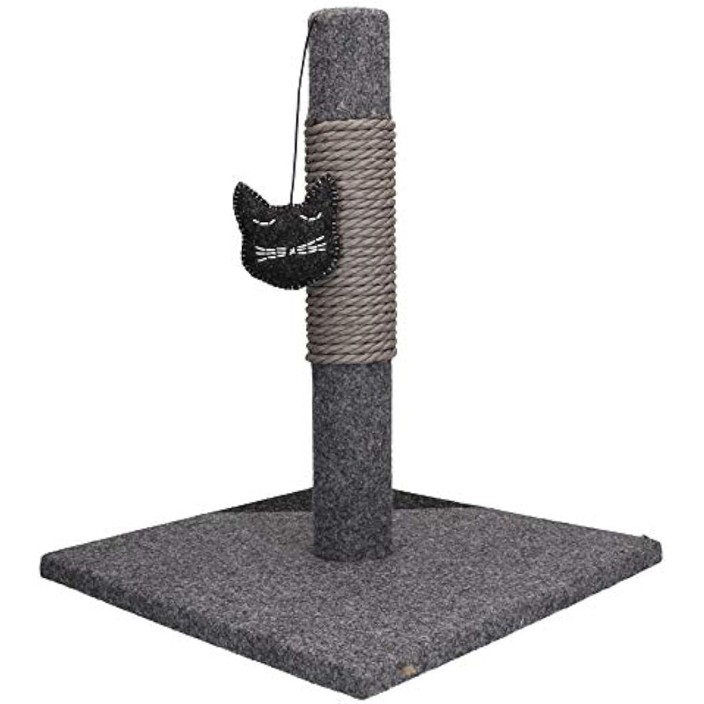 Rosewood Catwalk Charcoal Felt Cat Scratching Post with Catnip Toy