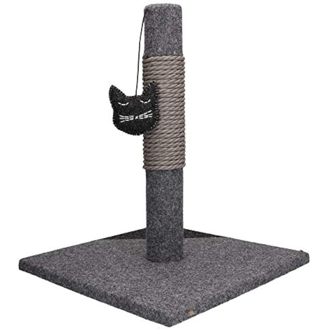 Rosewood Catwalk Charcoal Felt Cat Scratching Post with Catnip Toy