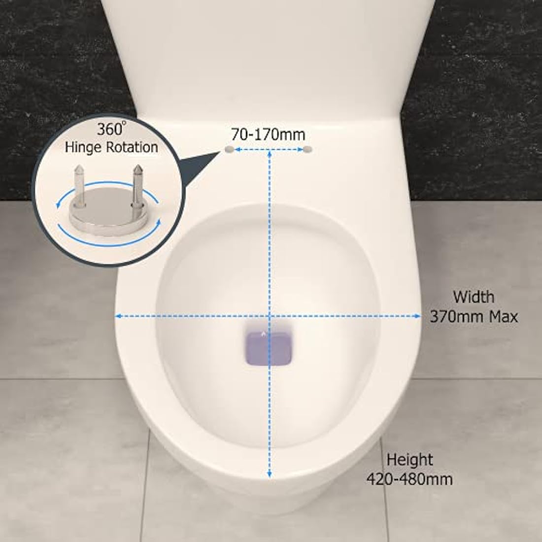 Jolof Store Soft Close Toilet Seat – Oval Standard Size Quick-Release