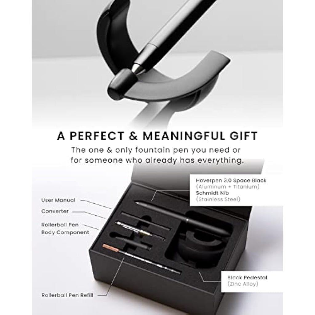 Novium Hoverpen Future Edition - Luxury Fountain Pen in Deep Black
