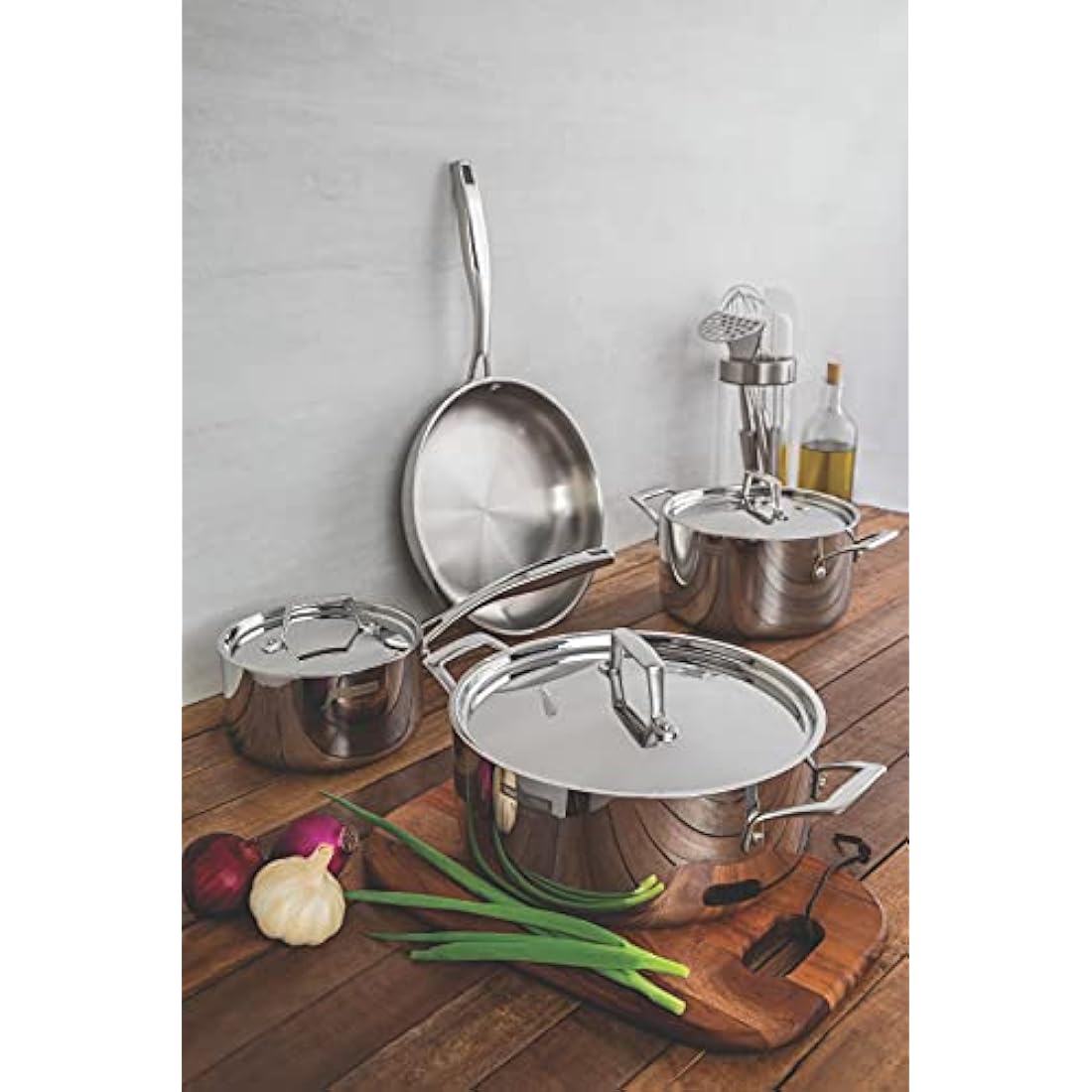 Tramontina 3-Ply Stainless Steel Frying Pan with Lid - 30cm Induction