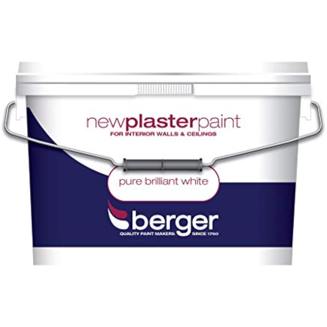 Berger New Plaster Paint – Matt White Interior Wall Coating, 10 L