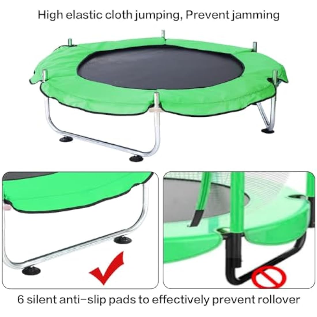 Jolof Store Kids Trampoline with Basketball Hoop and Safety Enclosure