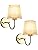 MRHYSWD Gold Wall Sconce Set of 2 | Modern Fabric Shade Indoor Lights
