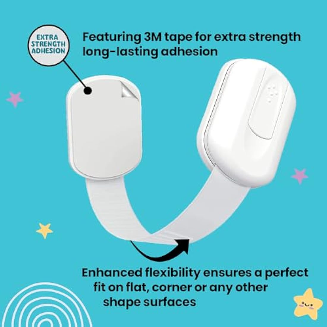 BooBoo 10 Pack Child Proof Cabinet Locks – Adjustable Baby Safety Straps