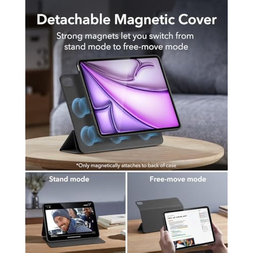 ESR iPad Air 13 Inch Case (M3/M2) | Rebound 360 Magnetic Stand – Black