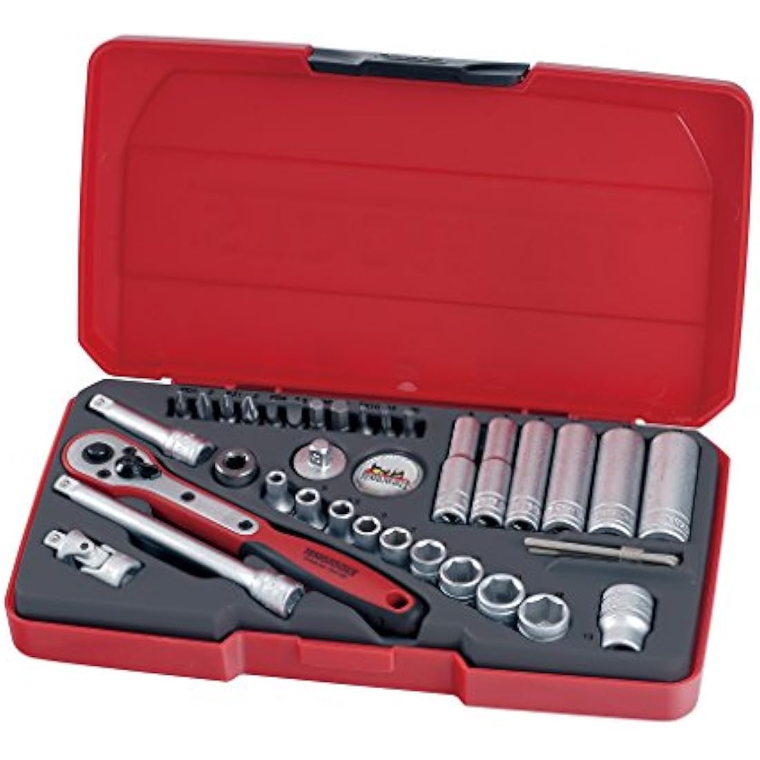Teng 1/4-inch Metric Socket Set - 36 Piece Chrome Vanadium Steel Kit