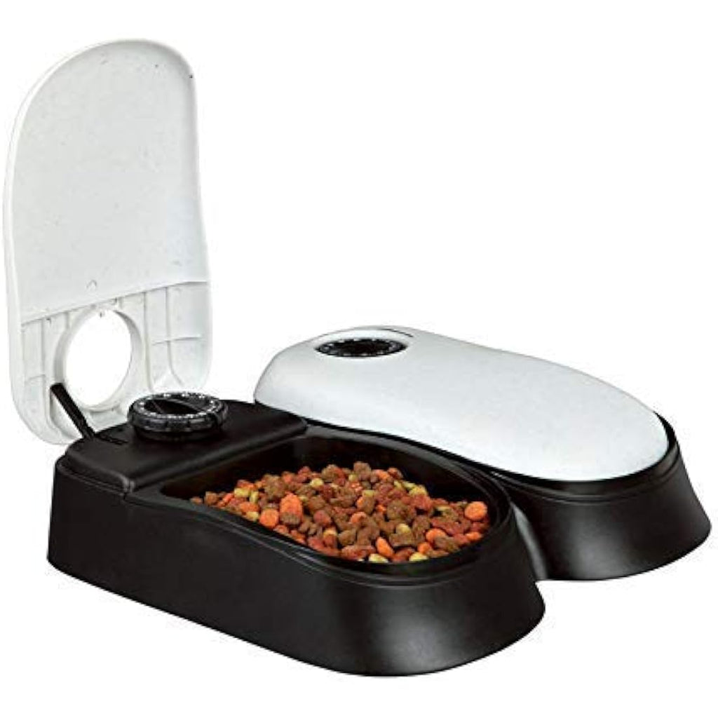 Pawise Automatic Pet Feeder - 2-Meal Timed Dispenser with Ice Pack