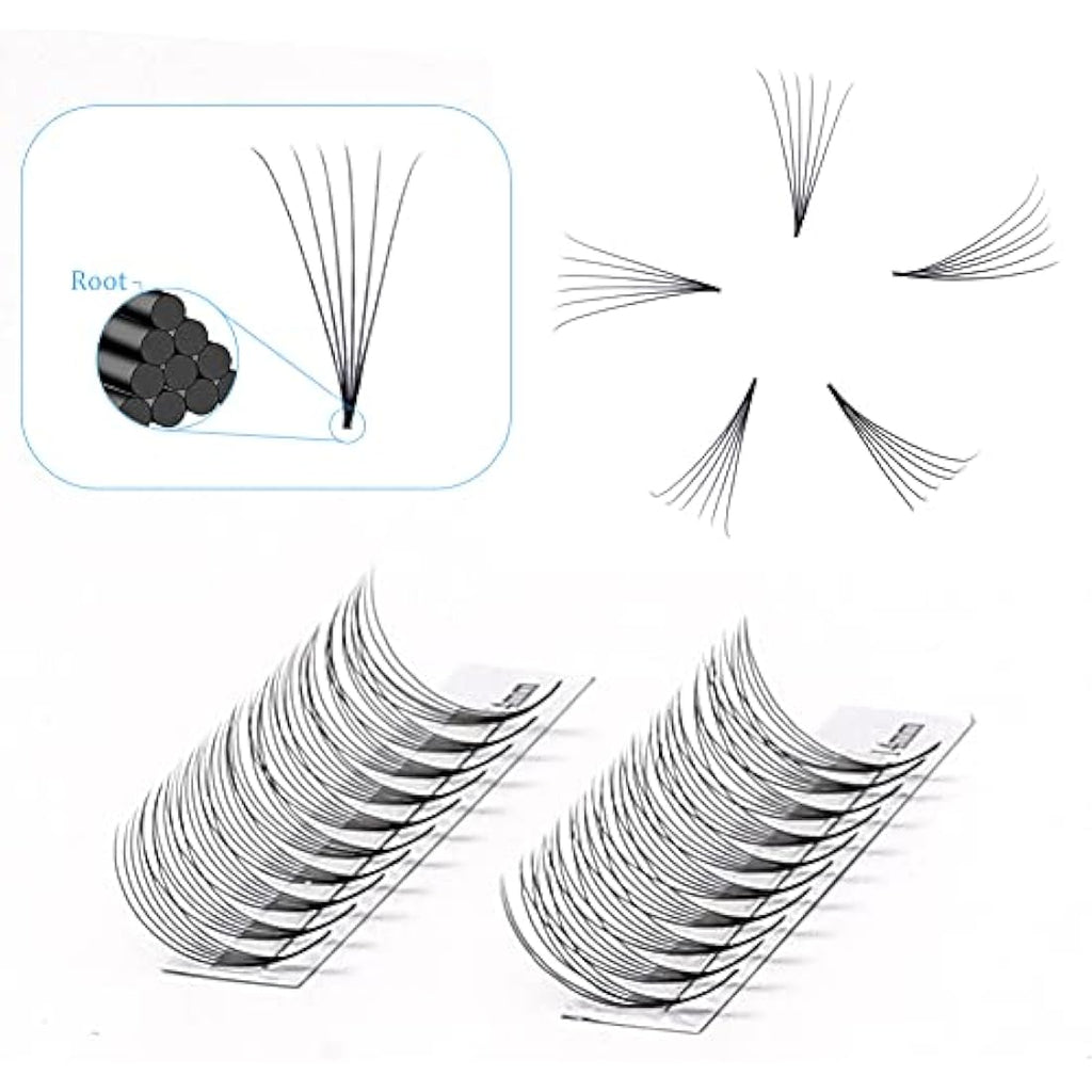 Gemerry 6D Premade Fan Eyelash Extensions | D Curl 0.07mm Russian Volume
